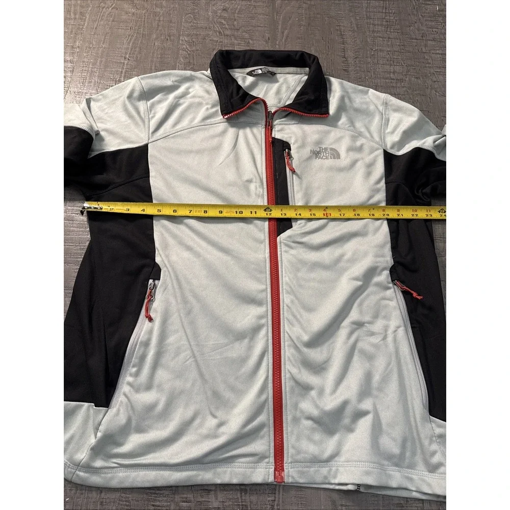 Vintage The North Face Jacket Men XL  Gray Fleece Full Zip Mock Neck  Outdoors